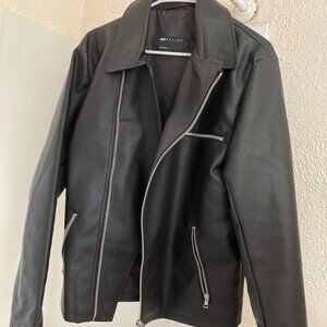 ASOS Men's Black Leather Jacket (Small)